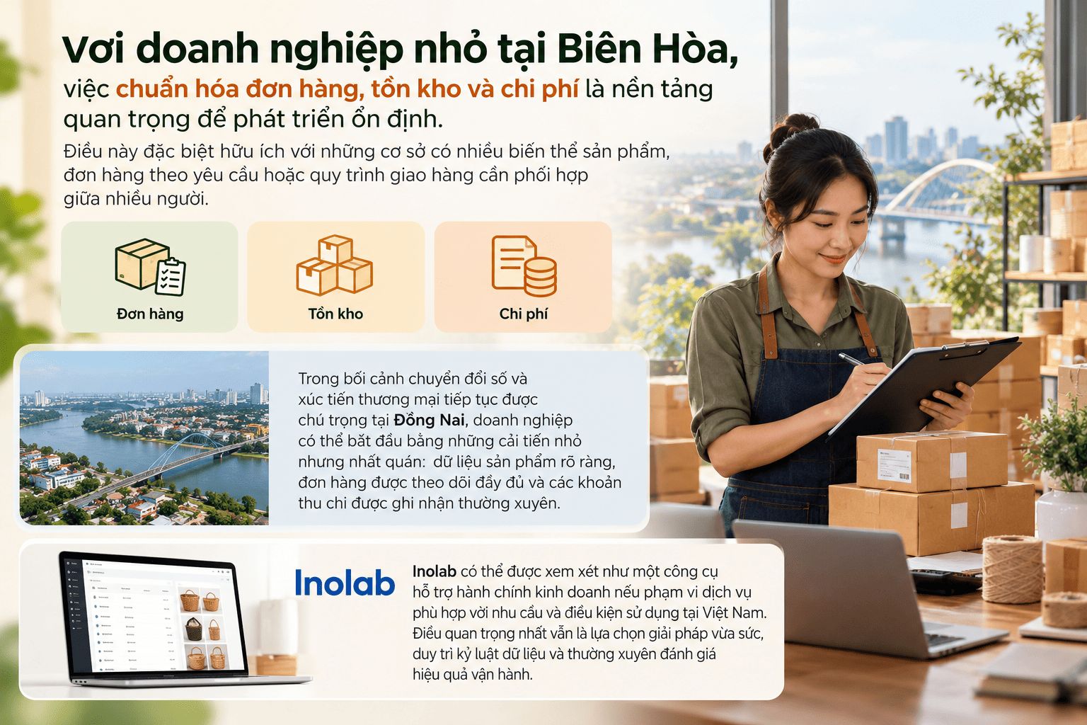 Quản lý đơn hàng và chi phí hiệu quả cho doanh nghiệp nhỏ tại Biên Hòa